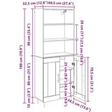  Kuhinjski ormarić Zidne s ladicama 2 pcs Crni hrast Konstruirano drvo | shoptok.hr