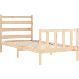  Okvir za krevet s uzglavljem 100x200 cm od masivnog drva | shoptok.hr