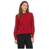 Vila Puloverji Noos Nikolina Knit L/S - Savy Red Rdeča Cene