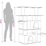  Mačje drvo s sisalnim postoljima za grebanje 2 kom. Tamnosiva | shoptok.hr