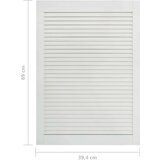  Vrata za omarico z letvicami 4 kosi bela 69x39,4 cm borovina, (21412647) | Shoptok.si