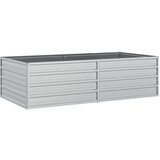 vidaXL Povišena vrtna gredica 160 x 80 x 45 cm pocinčani čelik srebrna | shoptok.hr