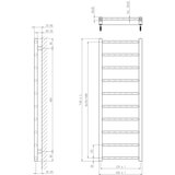 Sapho kupatilski radijator metro dos 114x40 cm mat crne boje | Eponuda.com