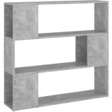 Furnova Knjižna omara za razdelitev prostora betonsko siva 100x24x94 cm, (21951148) | Shoptok.si