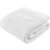 Catherine Lansfield Bijeli prošiven prekrivač za bračni krevet 220x220 cm Lennon Stripe – Cijene