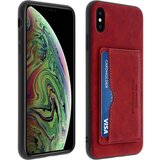 AVIZAR Trda torbica v videzu staranega usnja z držalom za kartice, retro dizajn - bordo rdeca str. Apple iPhone XS Max, (20720527) Cene