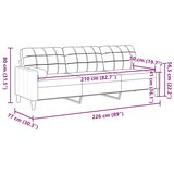  Trosjed s ukrasnim jastucima smeđi 210 cm od tkanine | shoptok.hr
