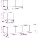  4-dijelni set TV ormarića montiran na zid Artisan Oak | shoptok.hr
