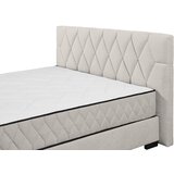 MID.YOU POSTELJA Z VZMETNICO 180 cm x 200 cm , tekstil, leseni material bež | Shoptok.si