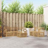 Set vanjskih sofa 6 kom. Bijela Čvrsto drvo akacije | shoptok.hr