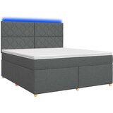  Boxspring krevet s madracem Tamnosiva 160 x 200 cm Tkanina Slike