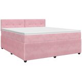  Boxspring krevet s madracem Ružičasta 160 x 200 cm Baršun | shoptok.hr