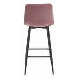  Set 2 POZZA barske stolice - Tamno Ružičasti Baršun / Crne Noge | shoptok.hr