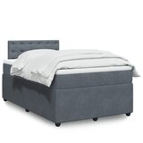 Maison Chic Box spring postelja - Vzmetna postelja z vzmetnico temno siva 120x200 cm žamet SL23193, (21891423) | Shoptok.si