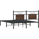 vidaXL Okvir kreveta bez madraca smeđi hrast 140x190 cm izrađeno drvo | shoptok.hr