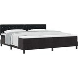 vidaXL Box Spring Postelja z Mattresom Črna 200x200 cm Žamet | Shoptok.si
