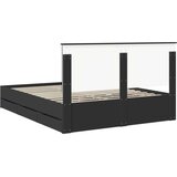  Okvir za krevet Crna 160 x 200 cm Inženjersko Drvo - Crna 160 x 200 cm | shoptok.hr