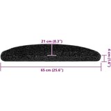 vidaXL Podloge za stopnice 20 kosov črne 65x21x4 cm | Shoptok.si