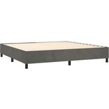  Box spring postelja z vzmetnico LED temno siva 200x200 cm žamet, (20724764) | Shoptok.si