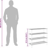  Stalak za cipele s 4 razine od masivne jelovine | shoptok.hr