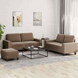  3-dijelni set sofa smeđi od tkanine Cijene