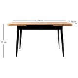 Hanah home Razvlačivi trpezarijski sto Ay-1184, 120-150 cm, Smeđa | Eponuda.ba