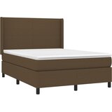 Krevet box spring s madracem LED tamnosmeđi 140x200 cm tkanina | shoptok.hr
