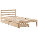 vidaXL Posteljni okvir s predali 90x200 cm trdna borovina, (21292164) Cene