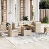 vidaXL 7-dijelni set vrtnih sofa od poliratana s jastucima bež | shoptok.hr