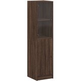  The Living Store Visoka omara s steklenimi vrati rjavi hrast 35x37x142 cm - Visoka Omara, (21448426) | Shoptok.si
