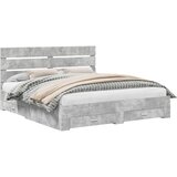 vidaXL Okvir za krevet s ladicama Betonski sivi 200 x 200 cm - Beton siva 200 x 200 cm | shoptok.hr