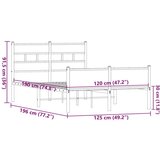 vidaXL Okvir kreveta bez madraca smeđa boja hrasta 120 x 190 cm drveni | shoptok.hr