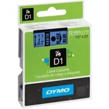 Trak Dymo D1 45016, 12 mm 7 m (črna/modra), original