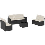  8-dijelni set vrtnih sofa od poliratana s jastucima crni | shoptok.hr
