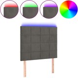  LED uzglavlje tamnosivo 90x5x118/128 cm baršunasto | shoptok.hr
