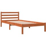  The Living Store Posteljni okvir brez vzmetnice voščeno rjav 90x200 cm borovina - Posteljni Okvir, (21531260) | Shoptok.si