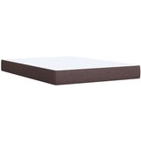 vidaXL Box spring postelja z vzmetnico temno rjava 140x200 cm blago | Shoptok.si