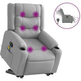  Električni masažni naslonjač na podizanje tkanina svjetlosivi | shoptok.hr