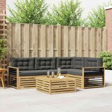  Set vanjskih sofa 6 kom. Bijela i antracit Poliester | shoptok.hr
