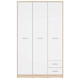 MID.YOU omara s klasičnimi vrati, bela, hrast sonoma | Shoptok.si