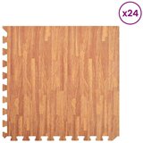 Puzzle prostirke za vježbanje 24 pcs Smeđa 8 64 ㎡ - boja drva 24 1 cm | shoptok.hr