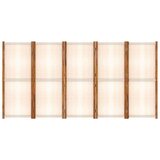 vidaXL Paravan 5-delni kremno bel 350x180 cm | Shoptok.si
