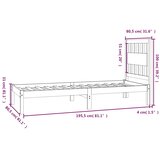  Okvir za krevet od borovine 75 x 190 cm mali jednokrevetni | shoptok.hr