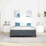  Boxspring krevet s madracem Tamno siva 160 x 200 cm Baršun | shoptok.hr