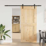 vidaXL Klizna vrata s priborom za montažu 100x210 cm masivna borovina | shoptok.hr