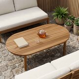  Gornji dio stola 110 x 55 x 3,5 cm Ovalni Čvrsto teak drvo Slike