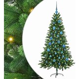 vidaXL Božično drevo med 150 LED z stojalom Zelena 150 cm PE | Shoptok.si