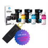HP Komplet tinta GT53 XL BK + GT52 (C/M/Y), original + USB stick po SUPER cijeni | shoptok.hr