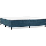  s oprugama i madracem tamnoplavi 200x200 cm baršunasti | shoptok.hr