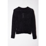 Trendyol Black Thin Transparent Knitwear Sweater | Shoptok.si